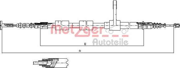 Metzger 251.31 - Тросик, cтояночный тормоз autodif.ru