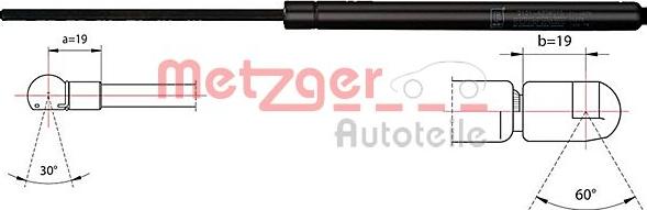 Metzger 2110485 - Газовая пружина, упор autodif.ru