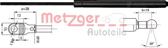 Metzger 2110342 - Газовая пружина, заднее стекло autodif.ru