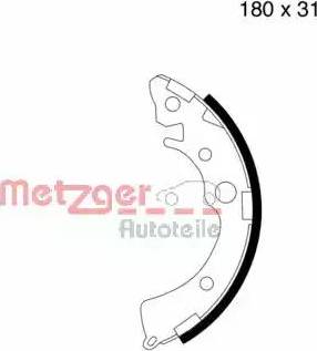 Metzger MG 657 - Комплект тормозных колодок, барабанные autodif.ru