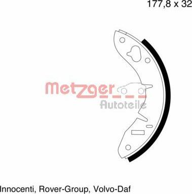 Metzger MG 003 - Комплект тормозных колодок, барабанные autodif.ru