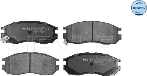 Meyle 025 216 4716/W - Тормозные колодки, дисковые, комплект autodif.ru