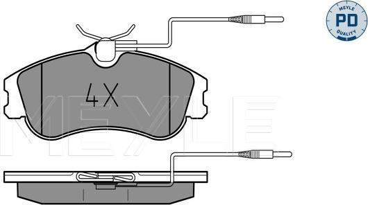 Meyle 025 231 2419/PD - Тормозные колодки, дисковые, комплект autodif.ru