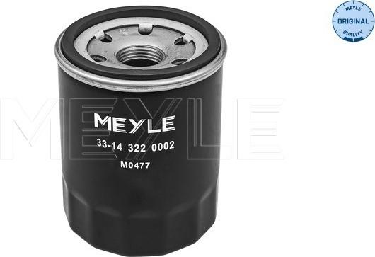 Meyle 33-14 322 0002 - фильтр масляный VW autodif.ru