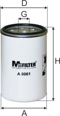 Mfilter A 8061 - Воздушный фильтр, двигатель autodif.ru