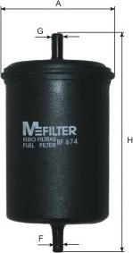 Mfilter BF 674 - Топливный фильтр autodif.ru