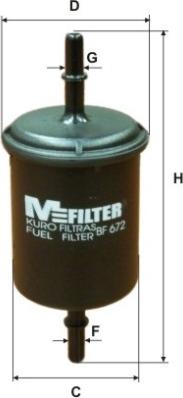 Mfilter BF 672 - Топливный фильтр autodif.ru