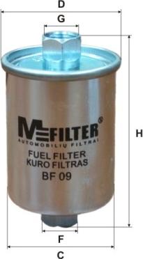 Mfilter BF 09 - Топливный фильтр autodif.ru