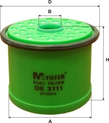 Mfilter DE 3111 - Топливный фильтр autodif.ru