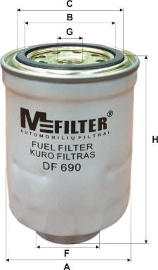 Mfilter DF 690 - Топливный фильтр autodif.ru
