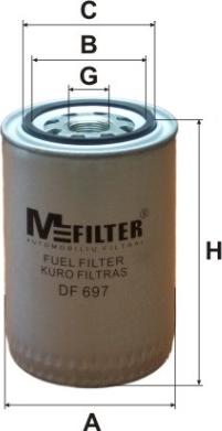 Mfilter DF 697 - Топливный фильтр autodif.ru