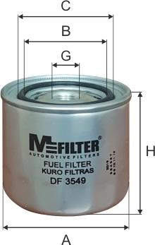 Mfilter DF 3549 - Топливный фильтр autodif.ru
