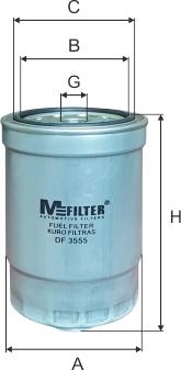 Mfilter DF 3555 - Топливный фильтр autodif.ru