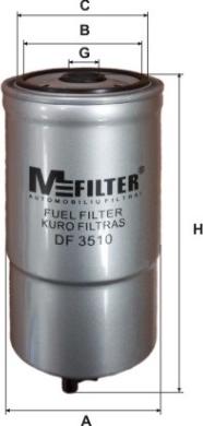 Mfilter DF 3510 - Топливный фильтр autodif.ru