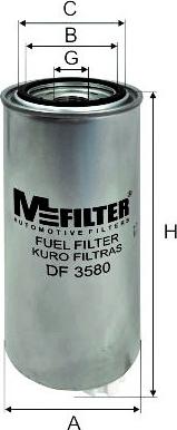 Mfilter DF 3580 - Топливный фильтр autodif.ru