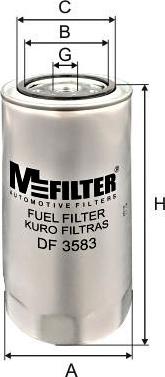 Mfilter DF 3583 - Топливный фильтр autodif.ru