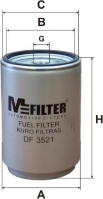 Mfilter DF 3521 - Топливный фильтр autodif.ru