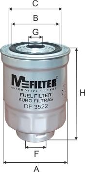Mfilter DF 3522 - Топливный фильтр autodif.ru