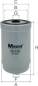 Mfilter DF 3570 - Топливный фильтр autodif.ru