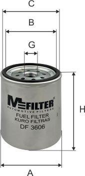 Mfilter DF 3606 - Топливный фильтр autodif.ru