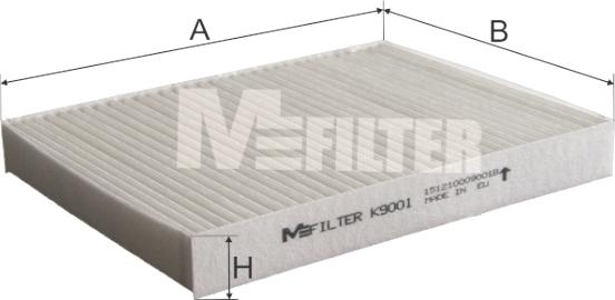 Mfilter K 9001 - Фильтр воздуха в салоне autodif.ru