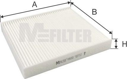 Mfilter K 9193 - Фильтр воздуха в салоне autodif.ru