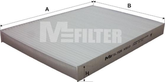 Mfilter K 910 - Фильтр воздуха в салоне autodif.ru