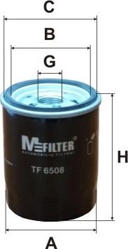 Mfilter TF 6508 - фильтр масляный!\ Mitsubishi Colt 1.1-1.5 04>, Smart Forfour 1.3-1.5 04> autodif.ru