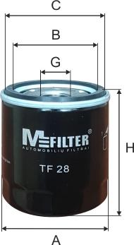 Mfilter TF 28 - Масляный фильтр autodif.ru
