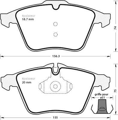 MGA 1353 - Тормозные колодки, дисковые, комплект autodif.ru