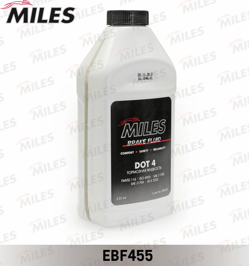 Miles EBF455 - Жидкость тормозная MILES DOT 4 0,430л Brake Fluid EBF455 autodif.ru