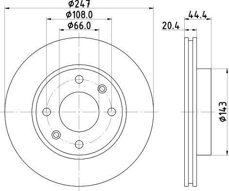 Mintex MDC955 - Тормозной диск autodif.ru