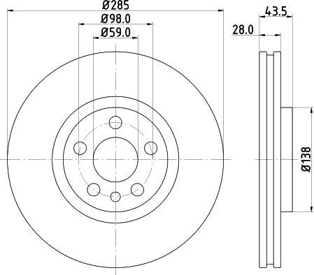 Mintex MDC1598 - Тормозной диск autodif.ru