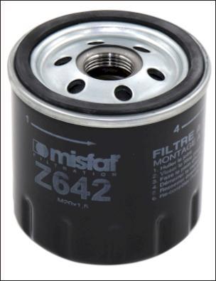 MISFAT Z642 - Масляный фильтр autodif.ru
