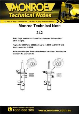 Monroe-AU G8809 - Стойка амортизатора autodif.ru