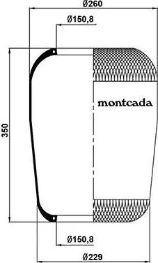 Montcada 0161350 - Кожух пневматической рессоры autodif.ru