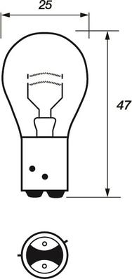 Motaquip VBU566 - Лампа накаливания, фонарь сигнала тормоза autodif.ru