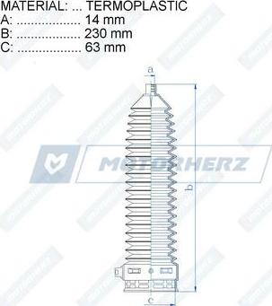Motorherz RDZ0076MG - Пыльник, рулевое управление autodif.ru