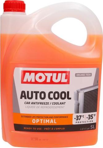 Motul 109142 - Motul AUTO COOL OPTIMAL (5L) антифриз! оранжевый -37C, флуоресцентный готовый, G12, G12+\ autodif.ru