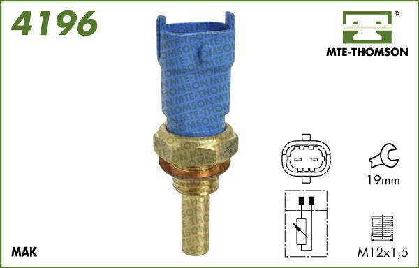 MTE-Thomson 4196 - Датчик, температура охлаждающей жидкости autodif.ru