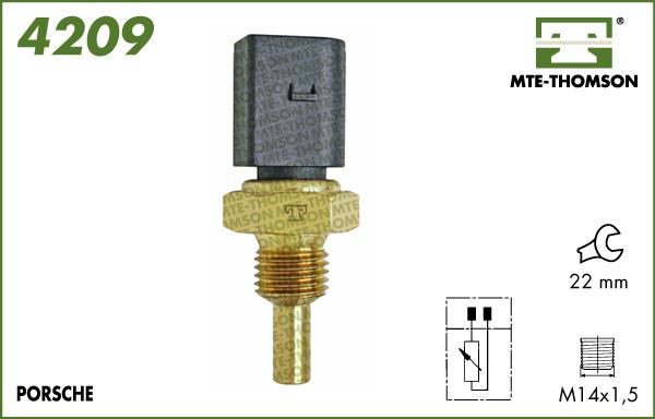 MTE-Thomson 4209 - Датчик, температура охлаждающей жидкости autodif.ru