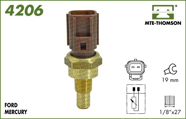 MTE-Thomson 4206 - Датчик, температура охлаждающей жидкости autodif.ru