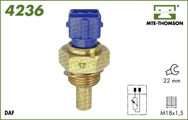 MTE-Thomson 4236 - Датчик, температура охлаждающей жидкости autodif.ru