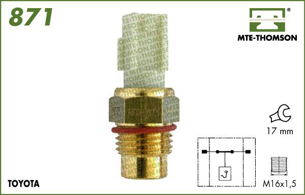 MTE-Thomson 871 - Термовыключатель, вентилятор радиатора / кондиционера autodif.ru