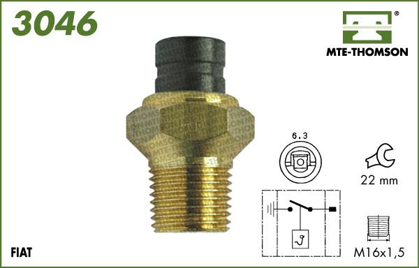 MTE-Thomson 3046 - Термовыключатель, вентилятор радиатора / кондиционера autodif.ru