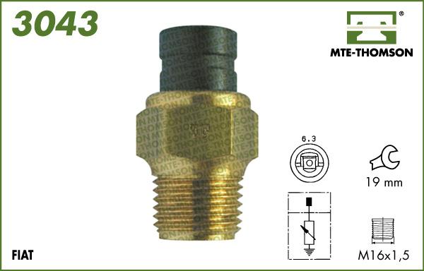 MTE-Thomson 3043 - Датчик, температура охлаждающей жидкости autodif.ru