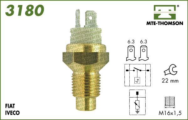 MTE-Thomson 3180 - Датчик, температура охлаждающей жидкости autodif.ru