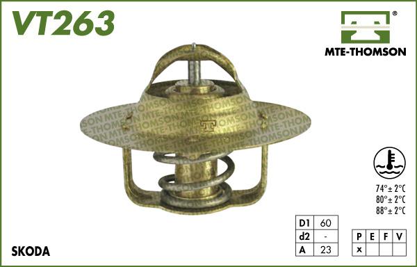 MTE-Thomson 263.80 - Термостат охлаждающей жидкости / корпус autodif.ru