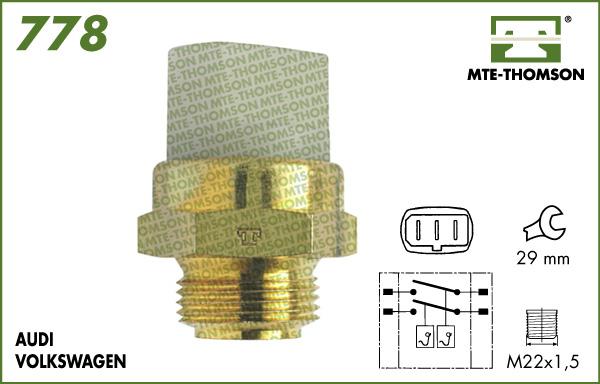 MTE-Thomson 778.85/95 - Термовыключатель, вентилятор радиатора / кондиционера autodif.ru