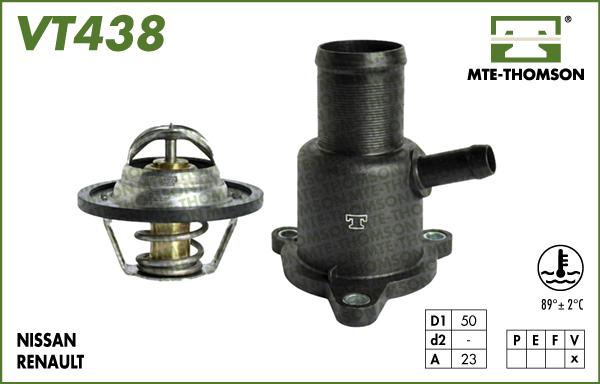 MTE-Thomson VT438.89 - Термостат охлаждающей жидкости / корпус autodif.ru